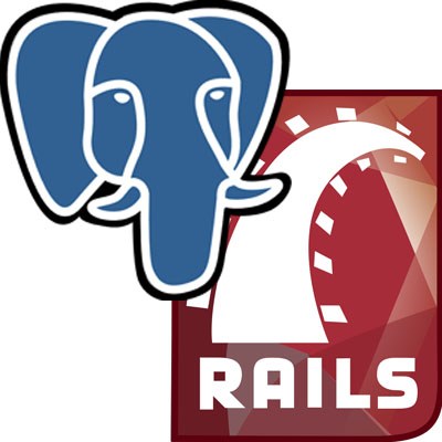 Ruby on Rails and Postgresql Logo